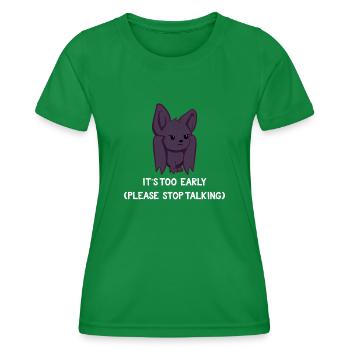 Bat - bat T-shirt - morning muffle - Women's Functional T-Shirt - kelly green - Front - AI Model Female 172 dark (172cm)