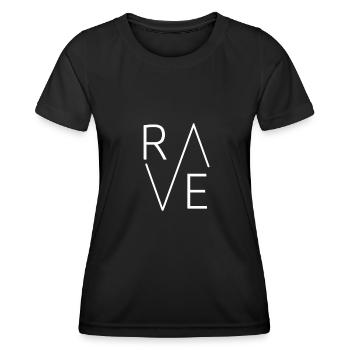 rave - Frauen Funktions-T-Shirt - Schwarz - Vorne - AI Model Female 172 light (172cm)