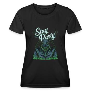 Team Bräutigam Stag Party JGA - Frauen Funktions-T-Shirt - Schwarz - Vorne - AI Model Female 172 light (172cm)