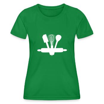 bake - Women's Functional T-Shirt - kelly green - Front - AI Model Female 172 dark (172cm)