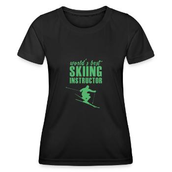 Ski Instructor Ski Club Ski Instructor Ski Instructor Ski Instructor Ski - Women's Functional T-Shirt - black - Front - AI Model Female 172 light (172cm)