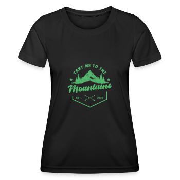 Wanderer Wanderung Wandern Pilgern Wanderin - Frauen Funktions-T-Shirt - Schwarz - Vorne - AI Model Female 172 light (172cm)