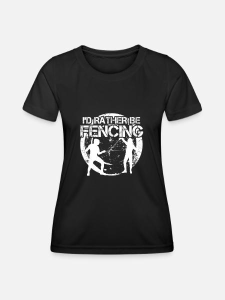 Fechten Fechten Fechten Fechten - Frauen Funktions-T-Shirt - Schwarz
