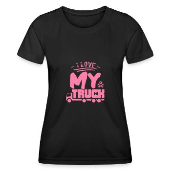 Truck Driver Truck Driver Truck Driver - Women's Functional T-Shirt - black - Front - AI Model Female 172 light (172cm)