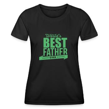 Vater Vatertag Papi Papa Vaterstag - Frauen Funktions-T-Shirt - Schwarz - Vorne - AI Model Female 172 light (172cm)
