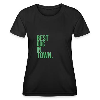 Médecin médecin docteur docteur médecin - T-shirt sport Femme - noir - Devant - AI Model Female 172 light (172cm)