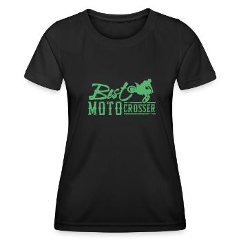 Motorcross - Frauen Funktions-T-Shirt - Schwarz - Vorne - AI Model Female 172 light (172cm)