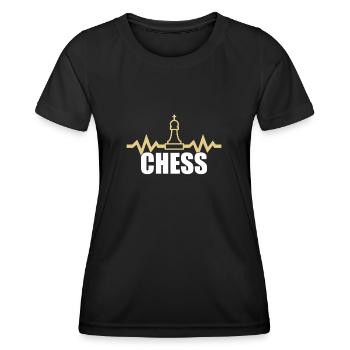 Schach - Frauen Funktions-T-Shirt - Schwarz - Vorne - AI Model Female 172 light (172cm)
