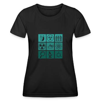 Science - T-shirt sport Femme - noir - Devant - AI Model Female 172 light (172cm)