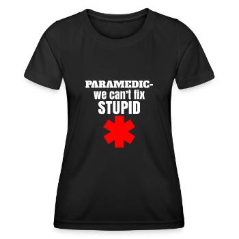 Lustiger Rettungsdienst Spruch & Rettungssanitäter - Frauen Funktions-T-Shirt - Schwarz - Vorne - AI Model Female 172 light (172cm)