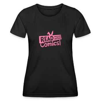 bandes dessinées - T-shirt sport Femme - noir - Devant - AI Model Female 172 light (172cm)
