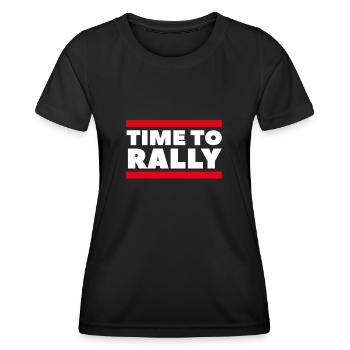 Rallye Zeit - Frauen Funktions-T-Shirt - Schwarz - Vorne - AI Model Female 172 light (172cm)