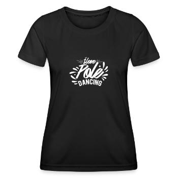 Pole dance pole pole dance pole dance - T-shirt sport Femme - noir - Devant - AI Model Female 172 light (172cm)