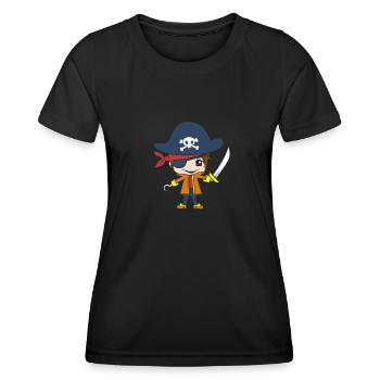 pirate - T-shirt sport Femme - noir - Devant - AI Model Female 172 light (172cm)