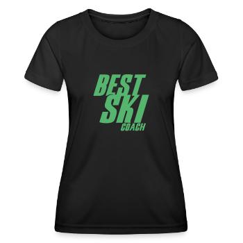Skilehrer - Frauen Funktions-T-Shirt - Schwarz - Vorne - AI Model Female 172 light (172cm)