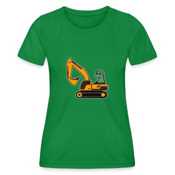 Pelle Dino - T-shirt sport Femme - vert - Devant - AI Model Female 172 dark (172cm)