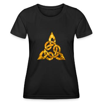 Nœud celtique - T-shirt sport Femme - noir - Devant - AI Model Female 172 light (172cm)
