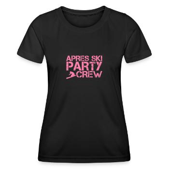 Apres Ski Party Team - Women's Functional T-Shirt - black - Front - AI Model Female 172 light (172cm)