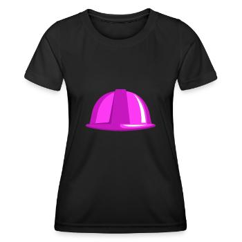 Rosa Bauhelm - Frauen Funktions-T-Shirt - Schwarz - Vorne - AI Model Female 172 light (172cm)