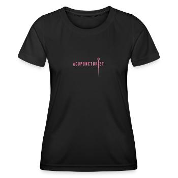 Acupuncture Acupuncteur Acupuncteur - T-shirt sport Femme - noir - Devant - AI Model Female 172 light (172cm)