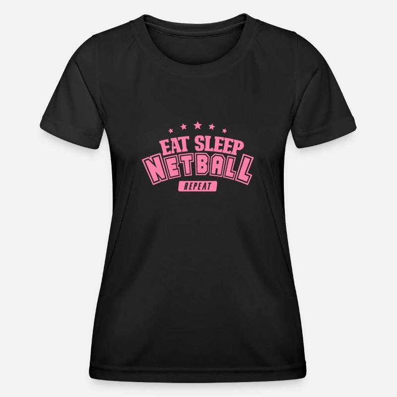 Netball Player - Women's Functional T-Shirt - black
