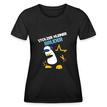 Stolzer Kleiner Bruder - Frauen Funktions-T-Shirt - Schwarz - Vorne - AI Model Female 172 light (172cm)