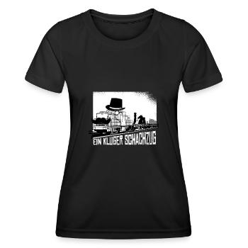 Schach - Cooler Spruch - Frauen Funktions-T-Shirt - Schwarz - Vorne - AI Model Female 172 light (172cm)