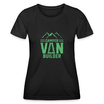 Campervan Wohnmobil Selber Bauen Umbauen Team - Frauen Funktions-T-Shirt - Schwarz - Vorne - AI Model Female 172 light (172cm)
