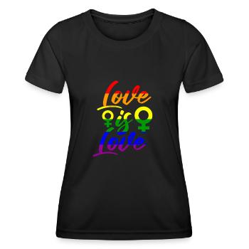 Lesbische Liebe - Frauen Funktions-T-Shirt - Schwarz - Vorne - AI Model Female 172 light (172cm)