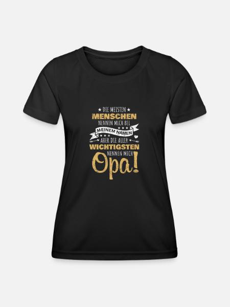 Die Wichtigsten Nennen Mich Opa Retro Vintage - Frauen Funktions-T-Shirt - Schwarz