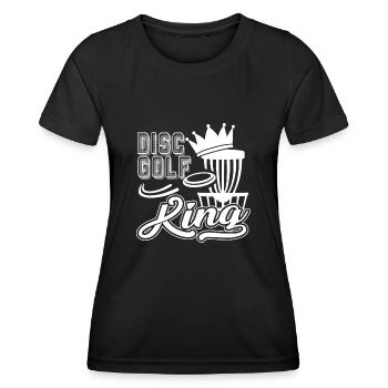 Disc Golf Disc Golf King - Frauen Funktions-T-Shirt - Schwarz - Vorne - AI Model Female 172 light (172cm)