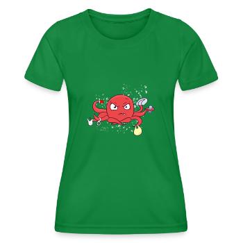 Octopus plastic sea plastic pollution environment - Women's Functional T-Shirt - kelly green - Front - AI Model Female 172 dark (172cm)