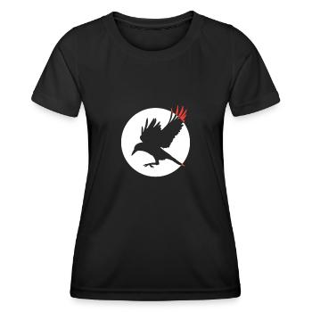 Raven crow - Women's Functional T-Shirt - black - Front - AI Model Female 172 light (172cm)