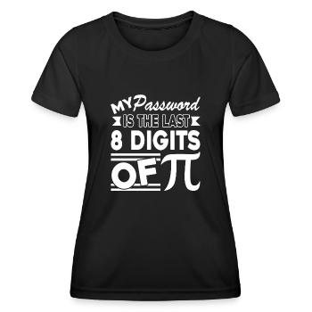 Pi Day Mein Passwort sind die letzten 8 Stellen von Pi - Frauen Funktions-T-Shirt - Schwarz - Vorne - AI Model Female 172 light (172cm)