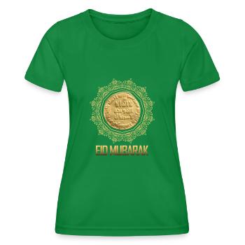 Eid Mubarak Gold - Women's Functional T-Shirt - kelly green - Front - AI Model Female 172 dark (172cm)