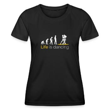 Funny dancing dance - Women's Functional T-Shirt - black - Front - AI Model Female 172 light (172cm)