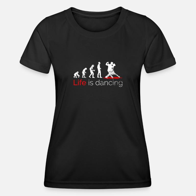 Funny saying dance dance floor dance - Women's Functional T-Shirt - black
