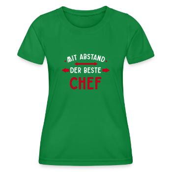 Beste Chef mit Abstand - Frauen Funktions-T-Shirt - Kelly Green - Vorne - AI Model Female 172 dark (172cm)