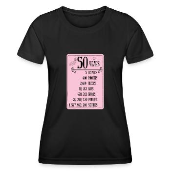 50. Geburtstagsparty 50 Jahre alt Lustig Geschenk - Frauen Funktions-T-Shirt - Schwarz - Vorne - AI Model Female 172 light (172cm)