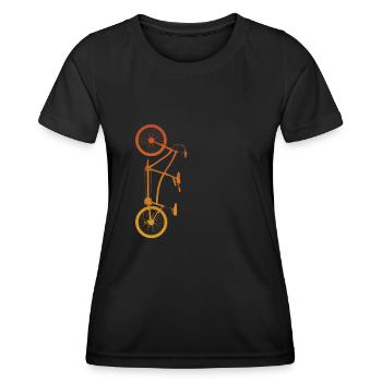 Tandem cycling cyclist - Women's Functional T-Shirt - black - Front - AI Model Female 172 light (172cm)