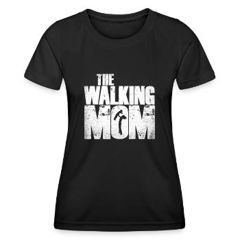 The Walking Mom Mutter und Sohn Tochter - Frauen Funktions-T-Shirt - Schwarz - Vorne - AI Model Female 172 light (172cm)