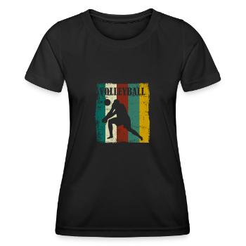 Cadeau de joueur de volley-ball t-shirt de volley-ball - T-shirt sport Femme - noir - Devant - AI Model Female 172 light (172cm)