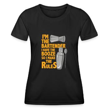Barkeeper - Frauen Funktions-T-Shirt - Schwarz - Vorne - AI Model Female 172 light (172cm)