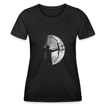 Moon archer archery archery - Women's Functional T-Shirt - black - Front - AI Model Female 172 light (172cm)