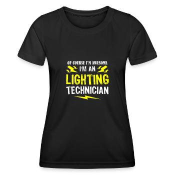 Lichttechniker Geschenk - Frauen Funktions-T-Shirt - Schwarz - Vorne - AI Model Female 172 light (172cm)