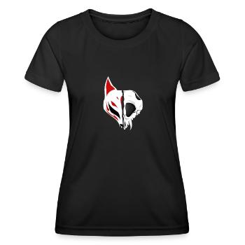 Kitsune Schädel Japanische Kami Inari Fox Kitsune - Frauen Funktions-T-Shirt - Schwarz - Vorne - AI Model Female 172 light (172cm)