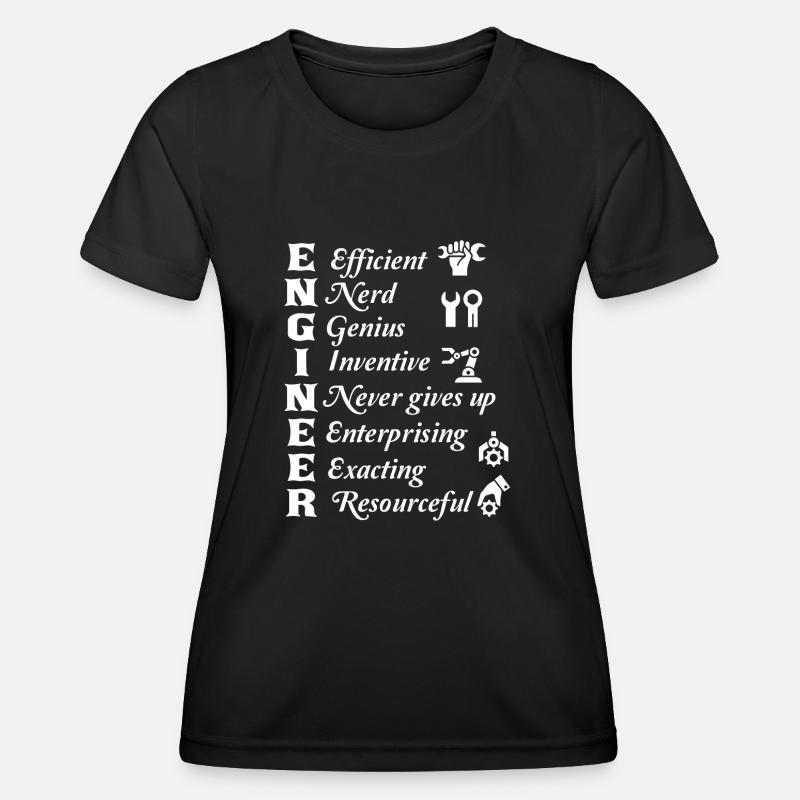 Engineer Things About Engineer - Women's Functional T-Shirt - black
