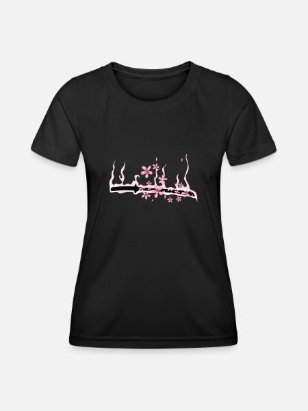 Sakura Katana Cherry Blossoms Festival Tree Japan - Women's Functional T-Shirt - black