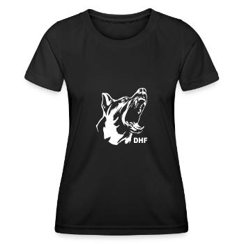 DHF - Frauen Funktions-T-Shirt - Schwarz - Vorne - AI Model Female 172 light (172cm)