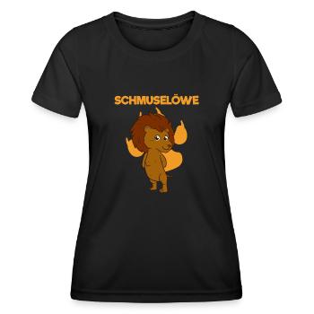 Schmuselöwe Schmusefreund Schmusen - Frauen Funktions-T-Shirt - Schwarz - Vorne - AI Model Female 172 light (172cm)